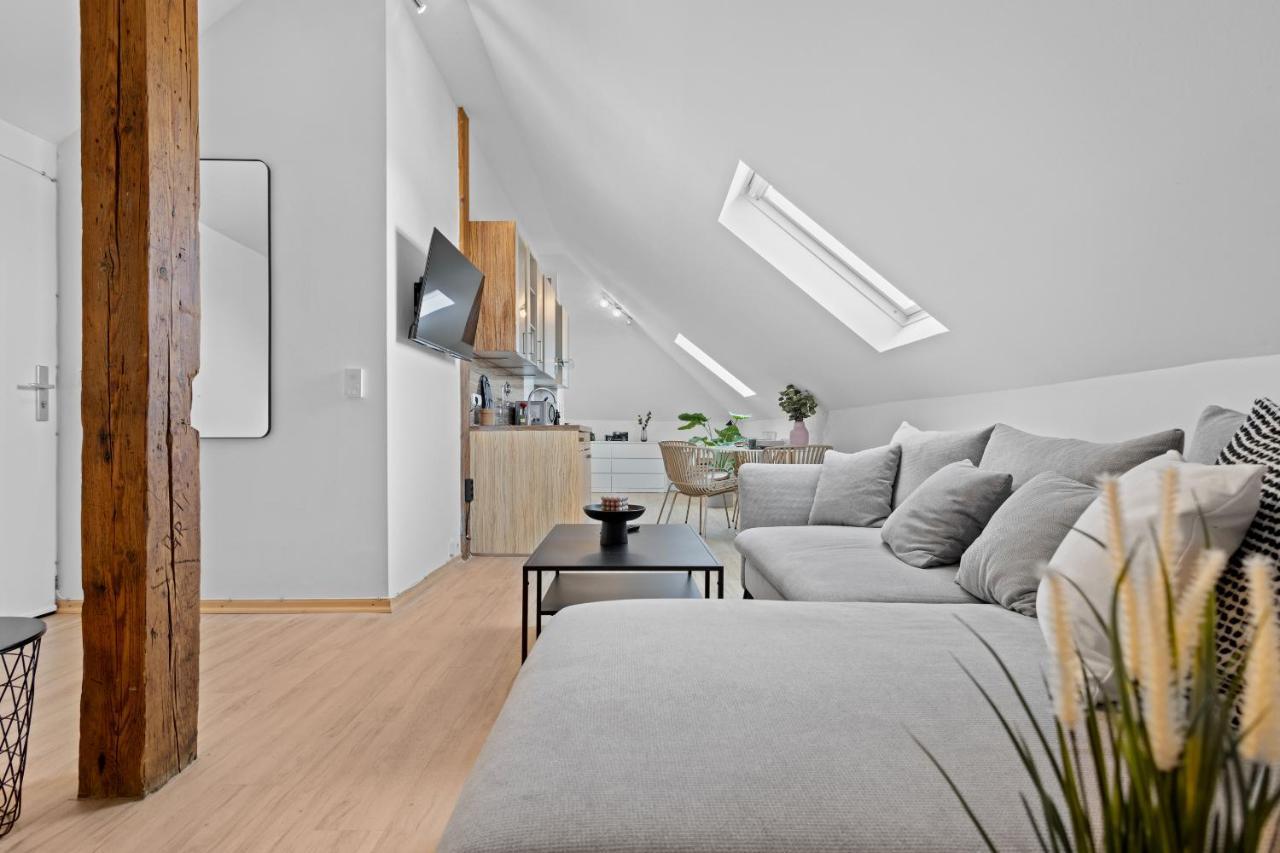Stilvolle Wohnung: Private Dachterrasse - Zentral Augsburg Bagian luar foto
