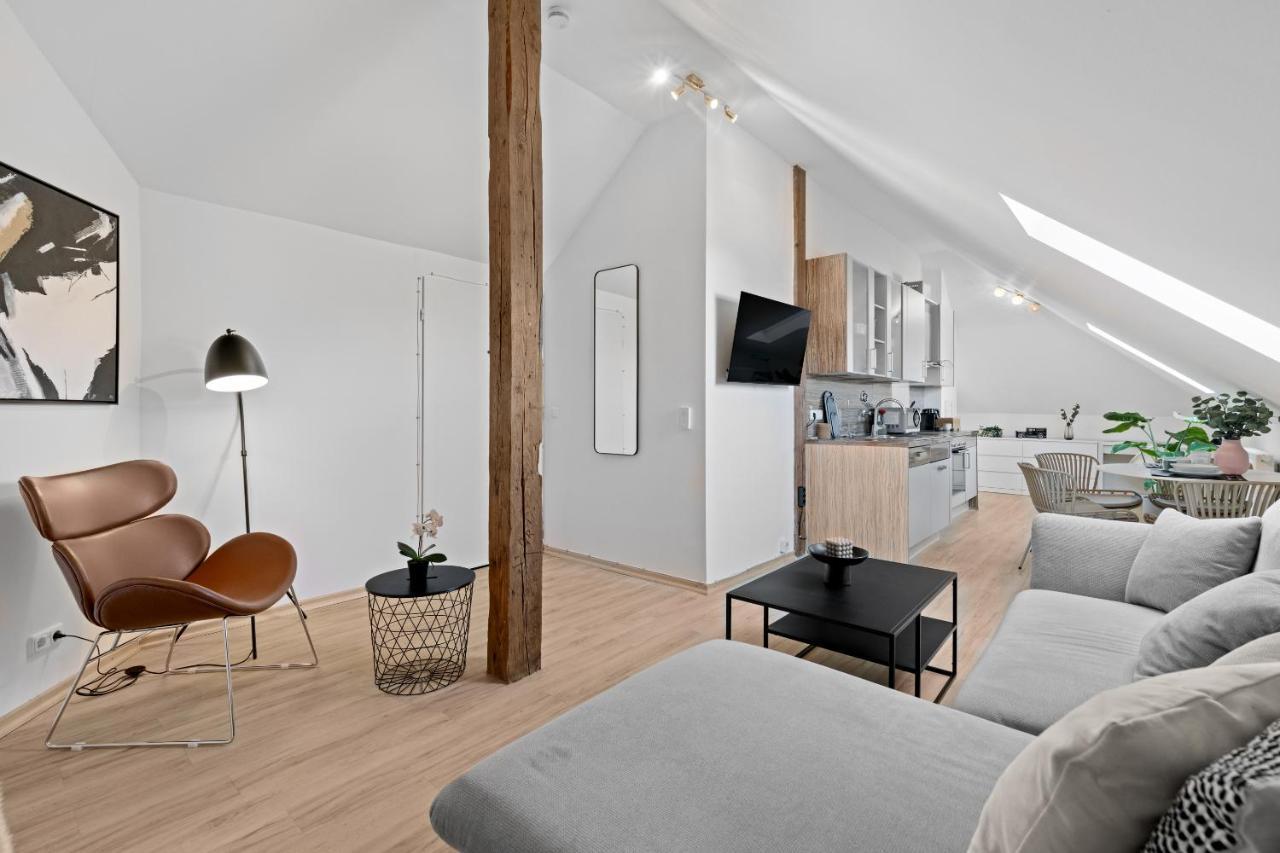 Stilvolle Wohnung: Private Dachterrasse - Zentral Augsburg Bagian luar foto